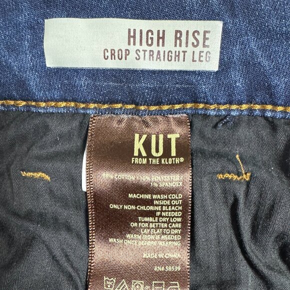 Kut from the Kloth Hi Rise Crop Straight Sz 10 - Picture 5 of 7